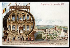 Giganteskní sud - Maison Kramer - 1897 Světová výstava v Bruselu. od Unknown artist