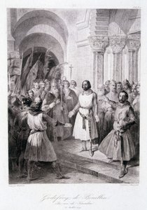 Godefroi z Bouillonu byl 23. července zvolen králem Jeruzaléma od Unknown artist