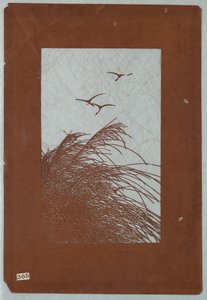 Trávy a jeřábi od Unknown artist
