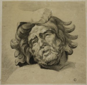 Ruka kentaura držícího hlavu Lapitha (podle jednoho z Metopů z Parthenonu, Britské muzeum) od Unknown artist