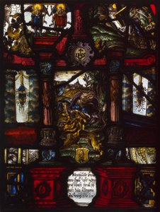 Heraldický panel Samson a lev od Unknown artist