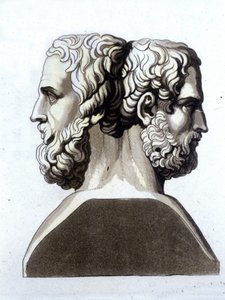 Hérodotos (484 př. n. l. - 425 př. n. l.), řecký historik a Tucicid (Thukydides) (asi 465 n. l. 395 př. n. l.), řecký historik. od Unknown artist