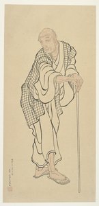 Hokusai jako starý muž od Unknown artist