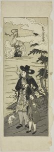 Dutchman Looking Far Away 紅毛人遠見之図 (Komojin enken zu) od Unknown artist