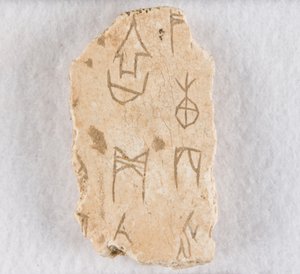 Vepsaný fragment kosti ("věštecká kost") od Unknown artist
