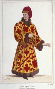 Jan beze strachu (1371-1419), vévoda burgundský. Rytina z roku 1830 od Unknown artist