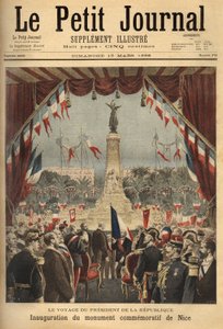 Cesta prezidenta republiky Felixe Faureho (1841-1899) na inauguraci památníku připomínajícího připojení hraběte z Nice k Francii. Rytina v „“Le petit journal““/1896. Selva sbírka. od Unknown artist