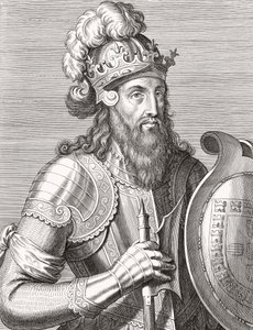 Portugalský král Afonso III. Portrét. od Unknown artist