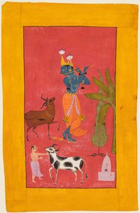 Krishna Fluting od Unknown artist