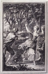 La Clochette – v „Pohádkách a povídkách ve verších““ od Jeana La Fontaina. 1762. od Unknown artist