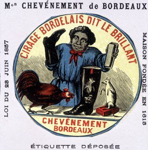 Štítek “”Bordelais Polish dit le Brillant: Chevènement de Bordeaux””. n.d. 19. století od Unknown artist