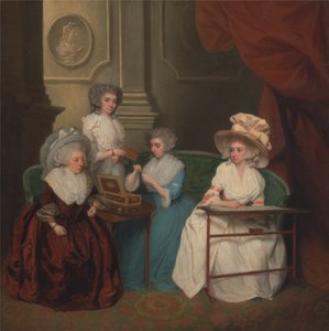 Lady Jane Mathew a její dcery od Unknown artist