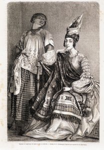 Lady a Negress of Saint Louis na toaletě - v „“Le Tour du Monde““ od Unknown artist