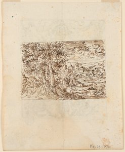 Krajina; verso: Groteskní design od Unknown artist
