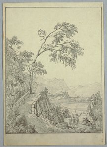 Krajina s klasickými postavami od Unknown artist