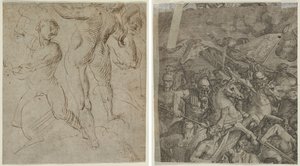 Laocoon (recto); Bitva o Milvijský most (fragment) (verze) od Unknown artist