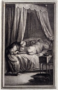 Lék - v „“ Příběhy a povídky ve verších““ od Jean La Fontaine. 1762. od Unknown artist
