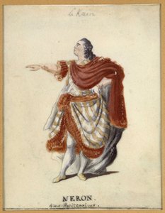 Lekain (Henri Louis Cain (Henri-Louis Le Kain) (1729-1778) jako Nero v Racinově „Britannicus““ od Unknown artist