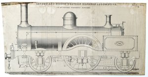 London and North Western Express Locomotive plate 112 od Unknown artist
