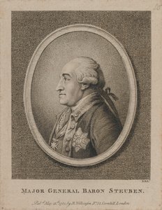 Generálmajor Baron Steuben (lept) od Unknown artist