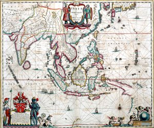 Mapa Asie z atlasu Blaeu od Unknown artist