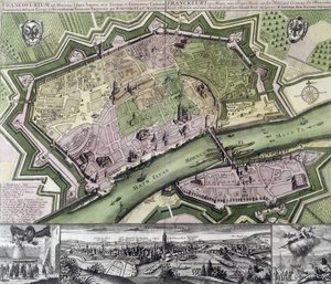Mapa Frankfurtu od Unknown artist