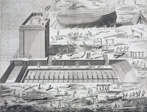 Marine, staveniště v „“ Encyklopedie Diderota a Alemberta. od Unknown artist