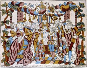 Sňatek Ludvíka XVI. s Maris Antoinettou, cca 1774, v Orleans. od Unknown artist
