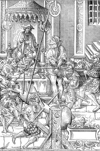 Středověká scéna mučení: estráda od Unknown artist