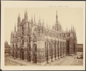 Milán, katedrála z královského paláce od Unknown artist