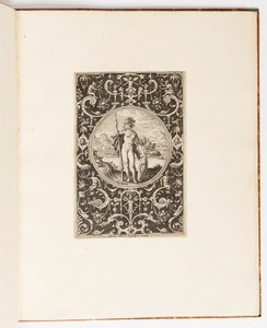 Minerva, talíř ze sady 6 ornamentálních vzorů s rozsudkem Paříže od Unknown artist