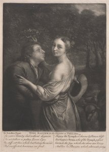 Slečna Rafterová (1711-1785) v postavě Phillidy od Unknown artist