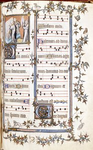Misál Saint Denis, kolem roku 1350. Miniatura zobrazující Clotaire (Clothaire) a Dagoberta. od Unknown artist