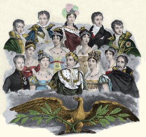 Napoleon Bonaparte a jeho rodina od Unknown artist