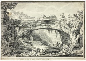 Přírodní most Veia ve Veronských horách, nedaleko Luga od Unknown artist
