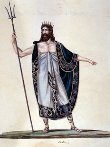 Neptun - akvarel od Unknown artist