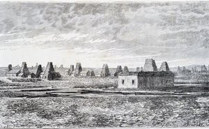 Ropné vrty, Baku, Kavkaz (Nobel) od Unknown artist