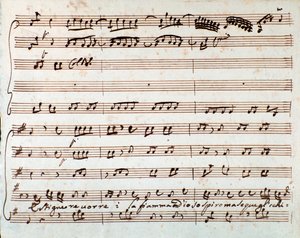 Stránka partitury Extinguish I would like air v opeře Griselda od Antonia Vivaldiho od Unknown artist