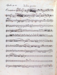 Strana hudební partitury předehry Alruna od Louise Spohra od Unknown artist