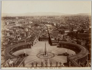 Panorama z dómu svatého Petra, Řím od Unknown artist