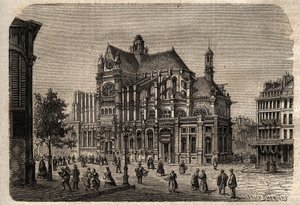 Paříž, Ile-de-France, Francie - Kostel Saint-Eustache (19. století) - od Unknown artist
