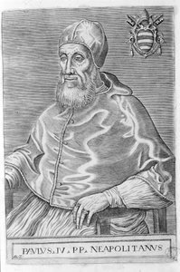 Pavel IV. (1476 - 1559). od Unknown artist