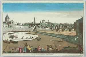 Peep-show, Pohled na Florencii z Vaga Loggia, 19 od Unknown artist