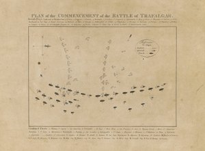 Plán zahájení bitvy u Trafalgaru od Unknown artist