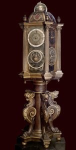 Planetární hodiny (astronomický stroj). 16. století. Musée Guimet. od Unknown artist