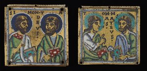Plaque pair: Simon a Tadeus a Thomas a Matthew od Unknown artist