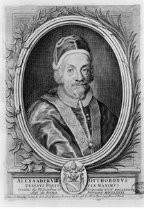 Papež Alexandr VIII. (1610 - 1691). od Unknown artist