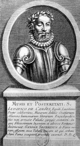 Portrét v medailonu od Luise de Camoens (1524-1580) - rytina od Unknown artist
