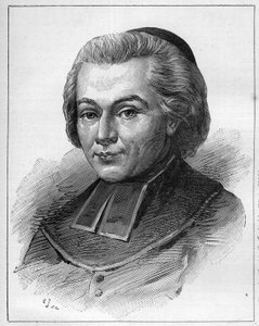 Portrét abbé Fabre nebo Jean-Baptiste (Jean Baptiste) Fabre (1727-1783), francouzský duchovní a spisovatel. Gravírování v „“Le Monde Illustré““ od Unknown artist