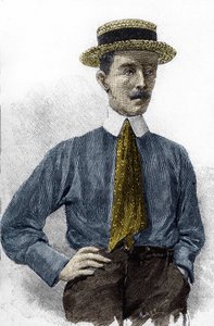 Portrét Alberta Santose-Dumonta (1873-1932), brazilského leteckého umělce. od Unknown artist
